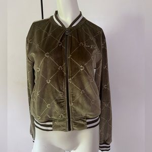 True Religion Green Velour Bomber Jacket - NEW WITH TAGS